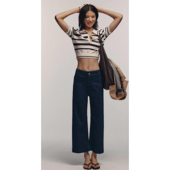 Maeve The Colette Crop High-Rise Wide-Leg Jeans - Size - 26 - Picture 1 of 7